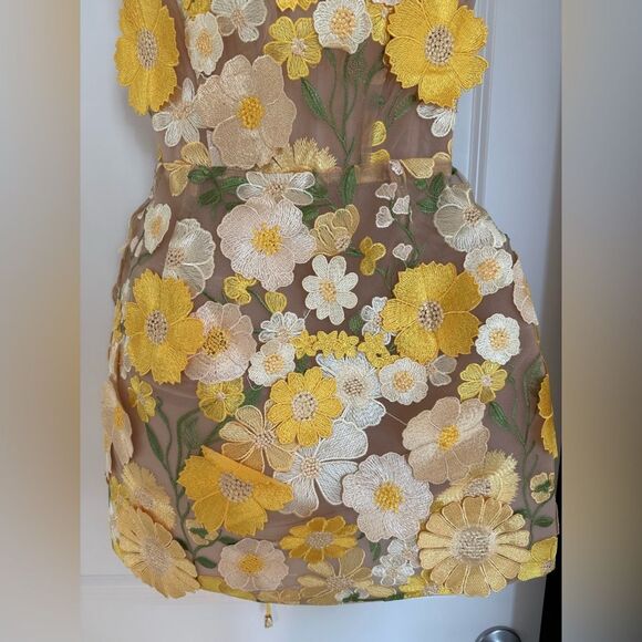 NWOT BRONX AND BANCO Jasmine Maraya Mini Dress in Yellow, size S - Picture 7 of 16